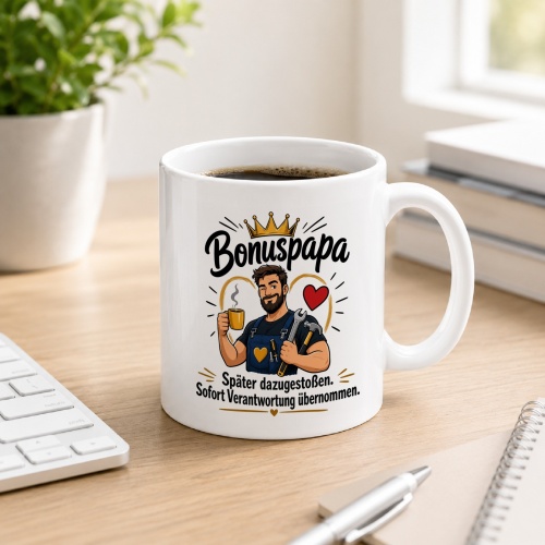 Tasse »Bonus­papa: Später...