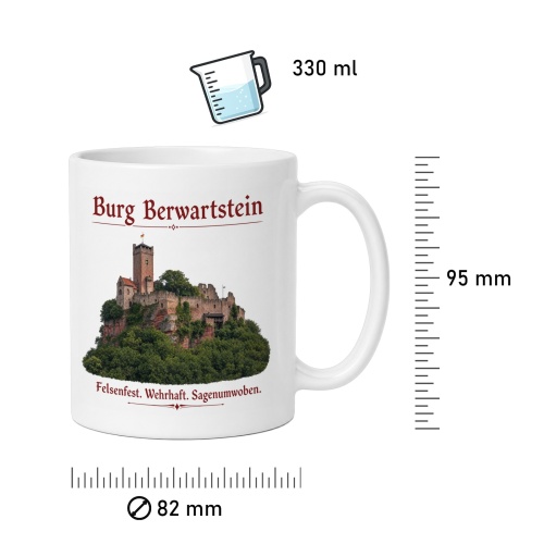 Tasse »Burg Berwartstein – Felsenfest. Wehrhaft. Sagenumwoben.«