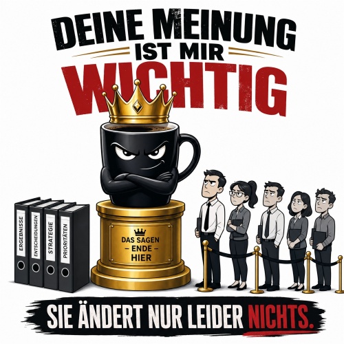 Tasse »Deine Meinung ist mir wichtig. Sie ändert nur leider nichts.«
