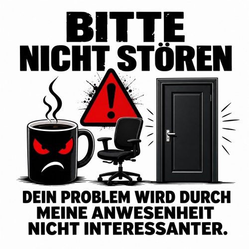 Tasse »Bitte nicht stören – Dein Problem wird durch meine Anwesenheit nicht interessanter«