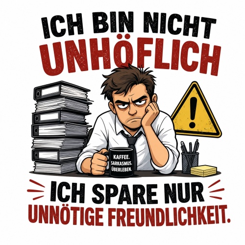 Tasse »Ich bin nicht unhöflich. Ich spare nur unnötige Freundlichkeit.«