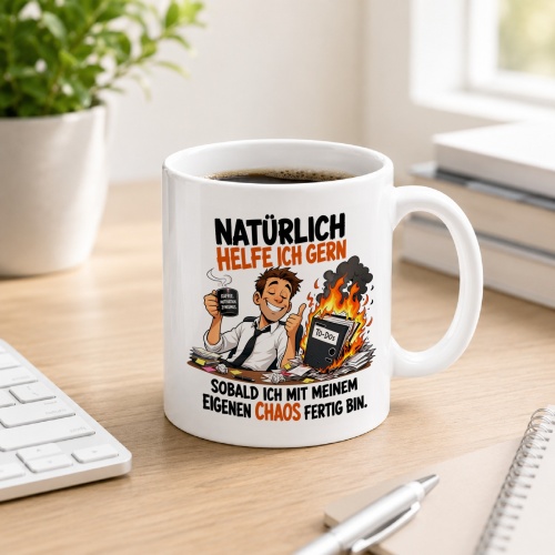 Tasse »Natürlich helfe ich gern…...