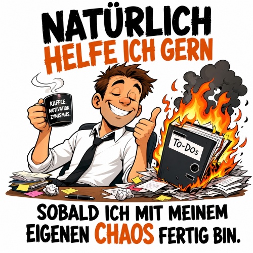 Tasse »Natürlich helfe ich gern… Chaos«