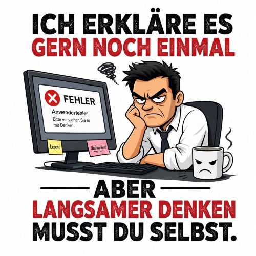 Tasse »Ich erkläre es gern noch einmal«