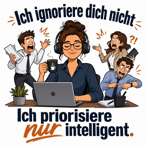 Tasse »Ich ignoriere dich nicht. Ich priorisiere nur intelligent.«