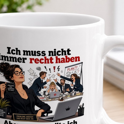 Tasse »Ich muss nicht immer recht haben«