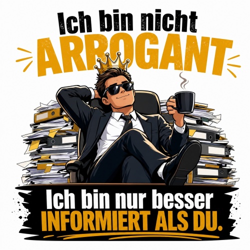 Tasse »Ich bin nicht arrogant. Ich bin nur besser informiert als du.«