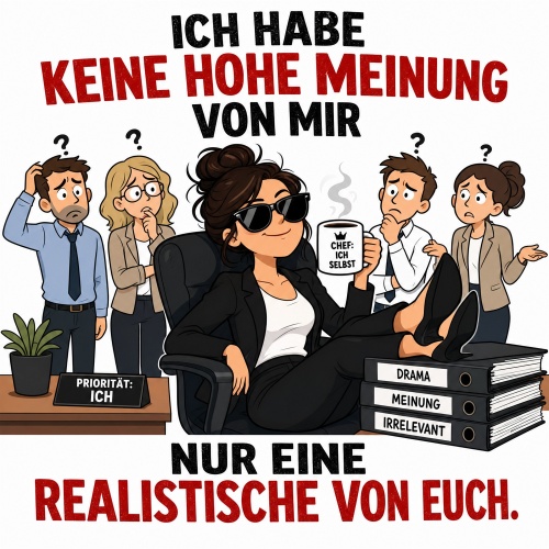 Tasse »Ich habe keine hohe Meinung von mir...«