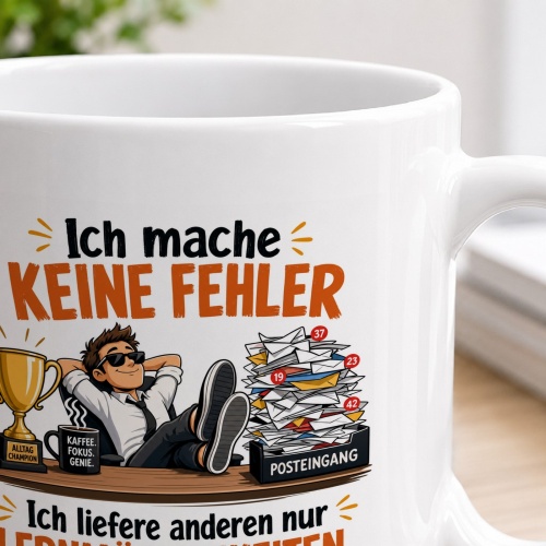 Tasse »Ich mache keine Fehler. Ich liefere Lernmöglichkeiten«