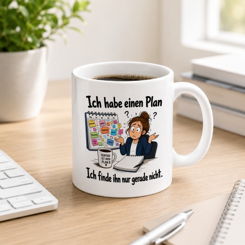 Tasse »Ich habe einen Plan – Ich finde ihn...