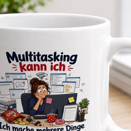 Tasse »Multitasking kann ich – Ich mache mehrere Dinge gleichzeitig nicht fertig«
