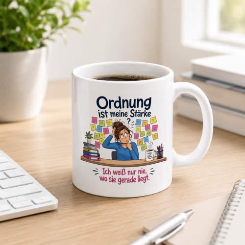 Tasse »Ordnung ist meine Stärke. Ich...