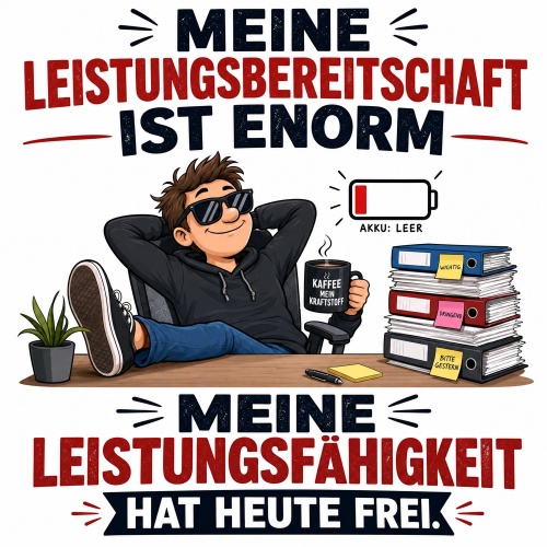 Tasse »Meine Leistungsbereitschaft ist enorm«