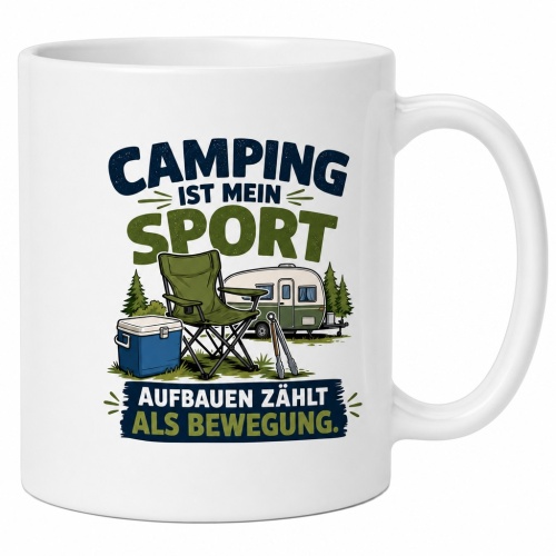 Tasse »Camping ist mein Sport«