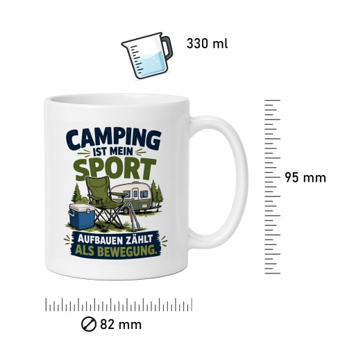 Tasse »Camping ist mein Sport«