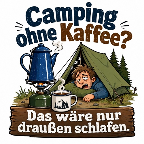 Tasse »Camping ohne Kaffee? Das wäre nur...