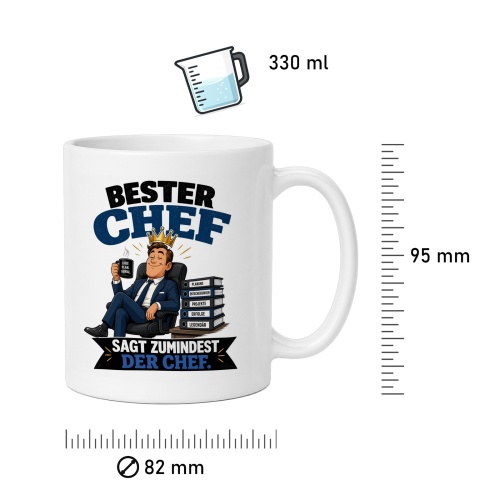 Tasse »Bester Chef – sagt zumindest der Chef«