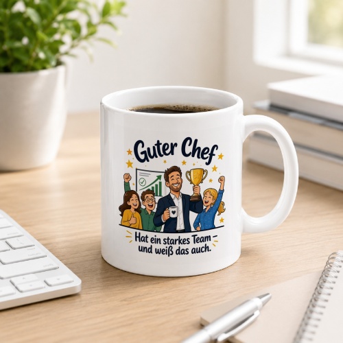 Tasse »Guter Chef – Hat ein starkes Team«
