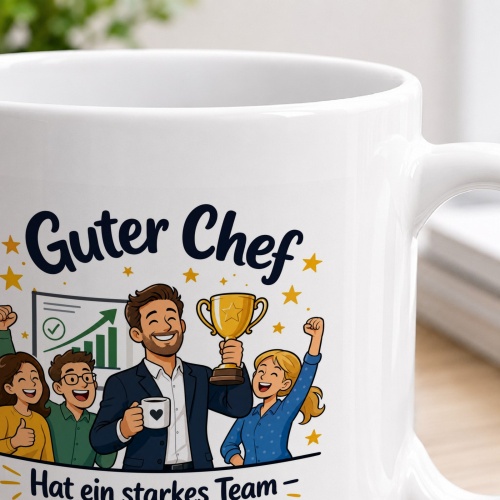 Tasse »Guter Chef – Hat ein starkes Team«
