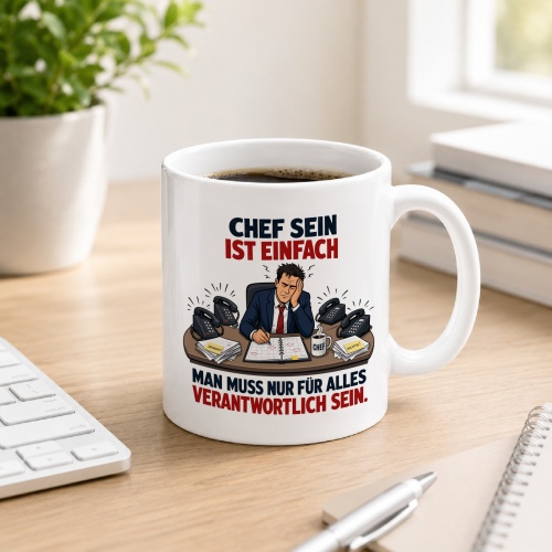 Tasse »Chef sein ist einfach. Man muss nur für...