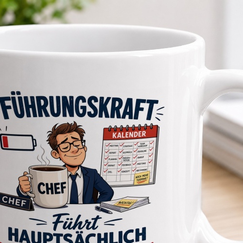 Tasse »Führungskraft führt hauptsächlich Kaffee zu«