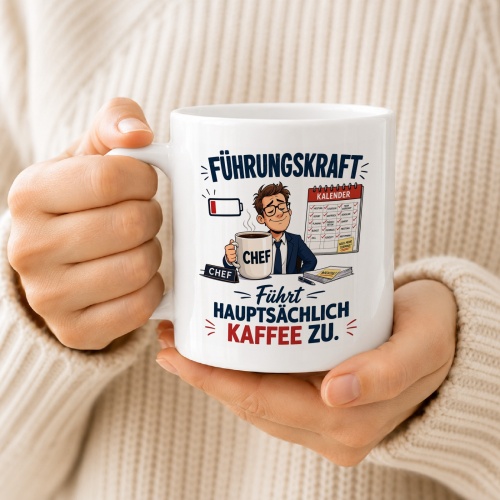 Tasse »Führungskraft führt hauptsächlich Kaffee zu«