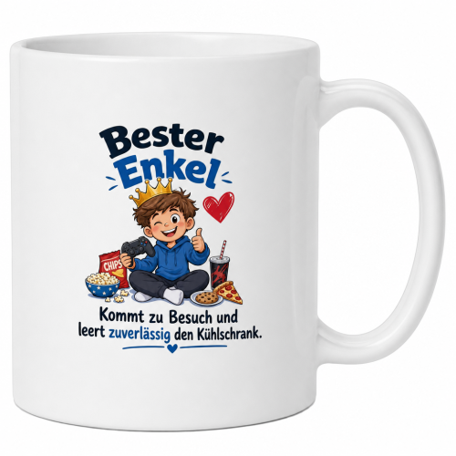Tasse »Bester Enkel. Kommt zu Besuch und leert den...