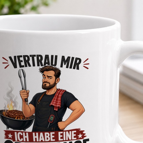 Tasse »Vertrau mir – Ich habe eine Grillzange«