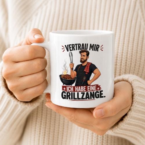 Tasse »Vertrau mir – Ich habe eine Grillzange«