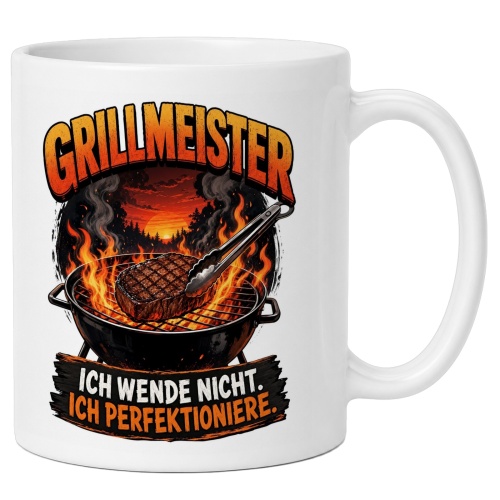 Tasse »Grillmeister – Ich wende nicht. Ich...