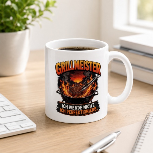 Tasse »Grillmeister – Ich wende nicht. Ich...