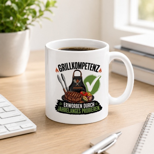 Tasse »Grillkompetenz – Erworben durch...