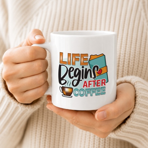 Tasse »Life begins after coffee«