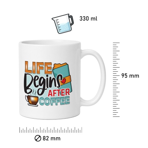 Tasse »Life begins after coffee«