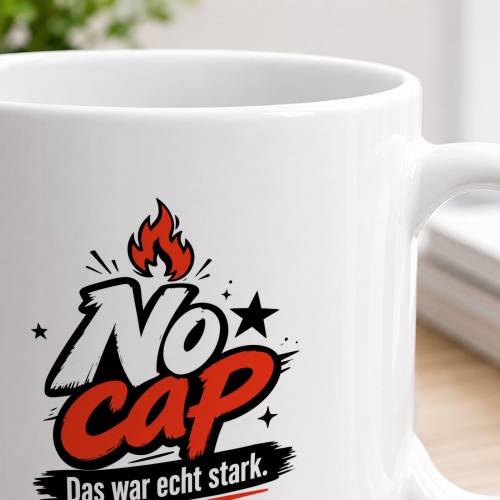 Tasse »No cap – Das war echt stark.«