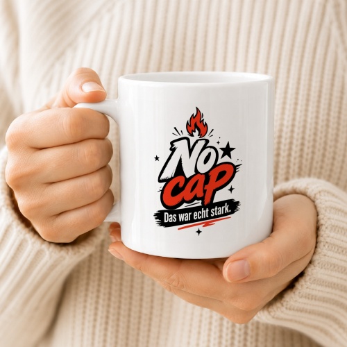 Tasse »No cap – Das war echt stark.«
