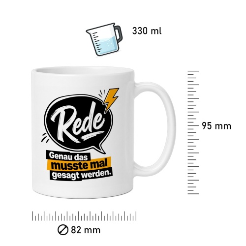 Tasse »Rede. Genau das musste mal gesagt werden.«