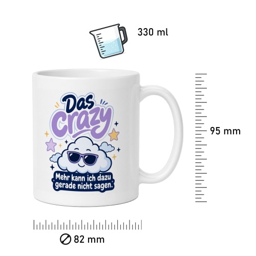 Tasse »Das Crazy. Mehr kann ich dazu gerade nicht sagen.«