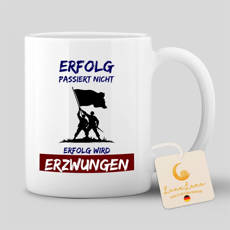 Tasse "Erfolg passiert nicht"
