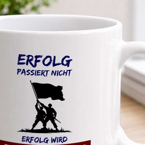 Tasse »Erfolg passiert nicht. Erfolg wird erzwungen«