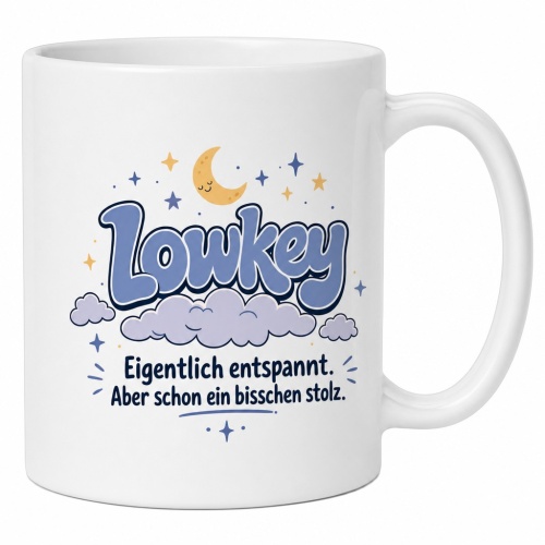 Tasse »Lowkey. Eigentlich entspannt. Aber schon...