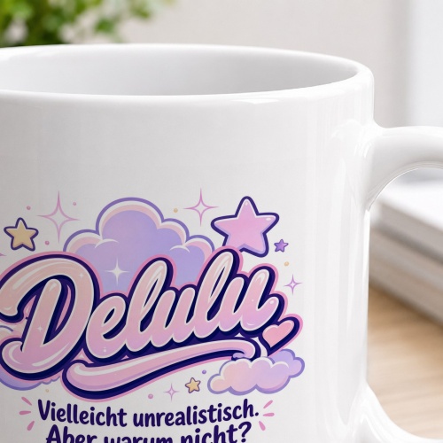 Tasse »Delulu – Vielleicht unrealistisch. Aber warum nicht?«