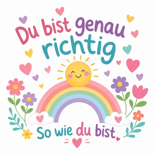 Tasse »Du bist genau richtig«