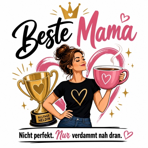 Tasse »Beste Mama – Nicht perfekt. Nur...