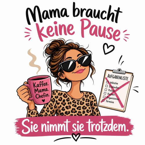 Tasse »Mama braucht keine Pause – Sie nimmt...