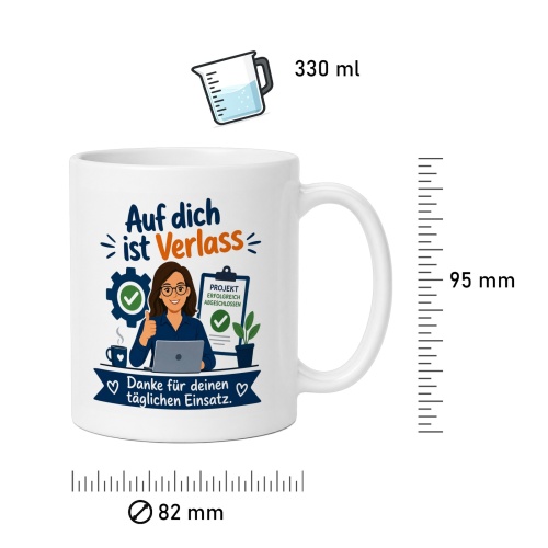 Tasse »Auf dich ist Verlass«