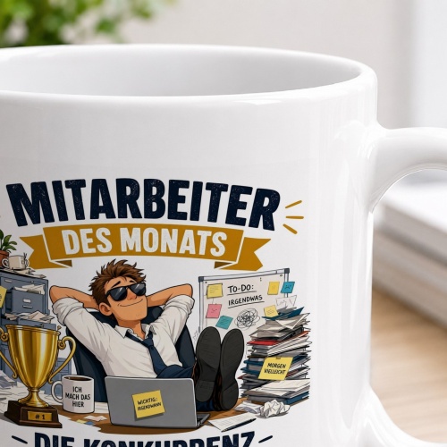 Tasse »Mitarbeiter des Monats – Die Konkurrenz war überschaubar«