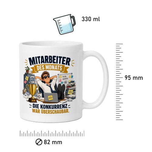Tasse »Mitarbeiter des Monats – Die Konkurrenz war überschaubar«