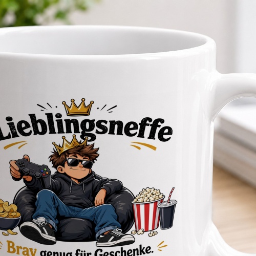 Tasse »Lieblingsneffe – Brav genug für Geschenke«