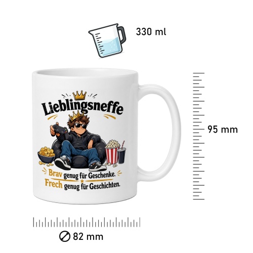 Tasse »Lieblingsneffe – Brav genug für Geschenke«